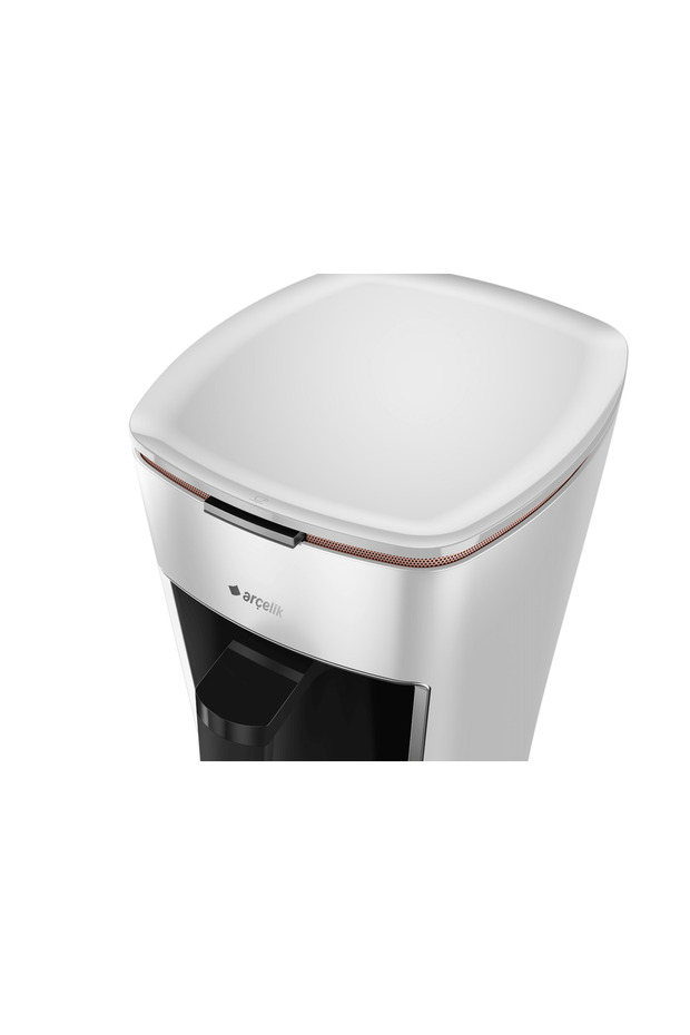 Türk Kahve Makinesi K 3300 Mini Telve Beyaz ( Gold Cizgili ) - 4