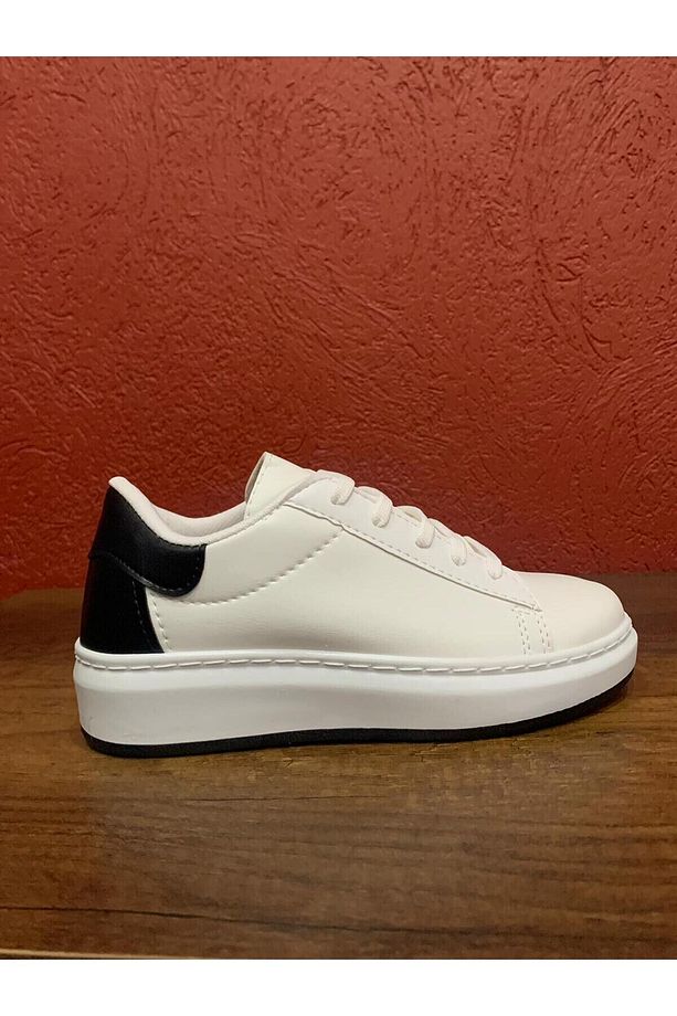 Modatalika Kadın Bağcıklı Termo Taban Sneaker Deri Spor Ayakkabı - 1