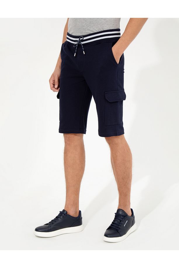 Lacivert Standart Fit Örme Şort 50251040-VR106 - 2