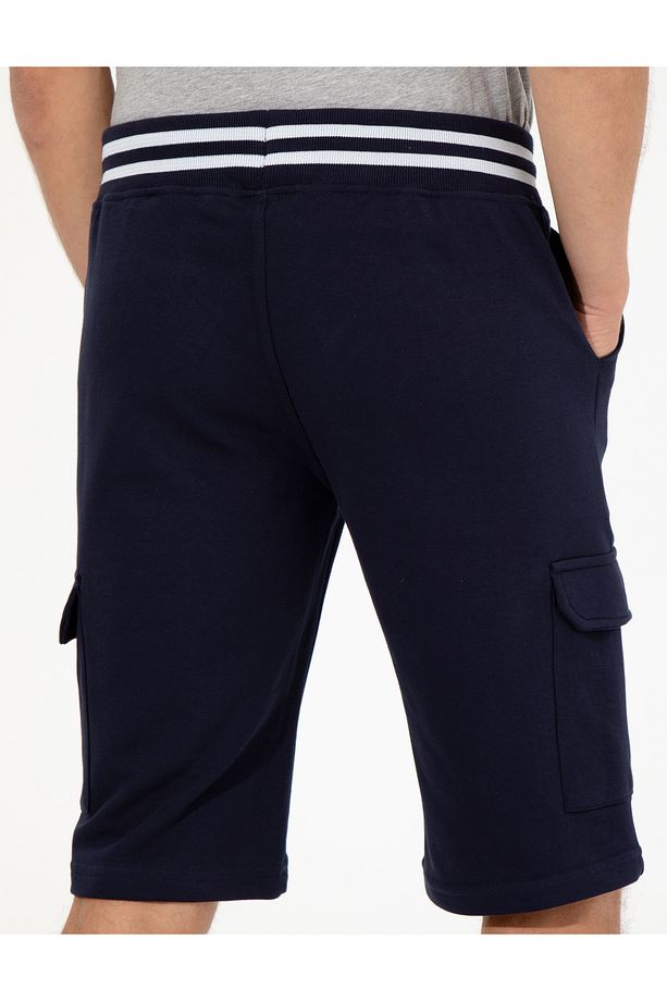 Lacivert Standart Fit Örme Şort 50251040-VR106 - 7
