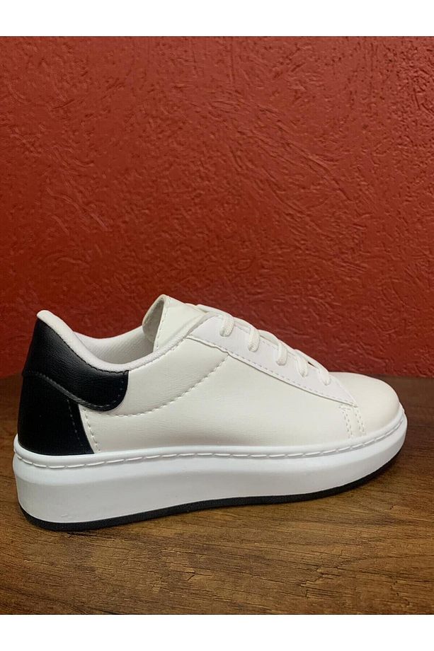 Modatalika Kadın Bağcıklı Termo Taban Sneaker Deri Spor Ayakkabı - 2