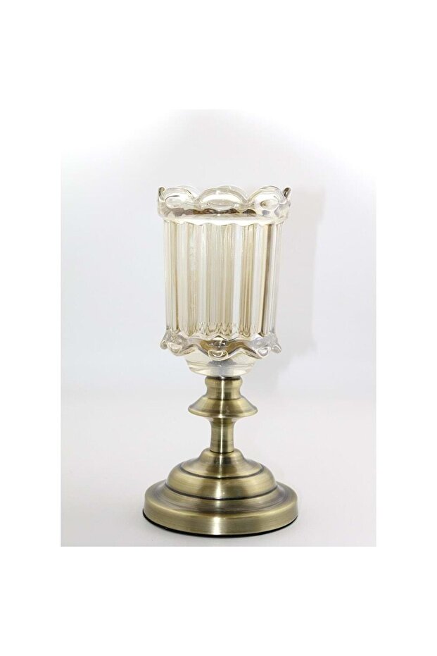 Üstü Cam Şamdan Tekli - 1