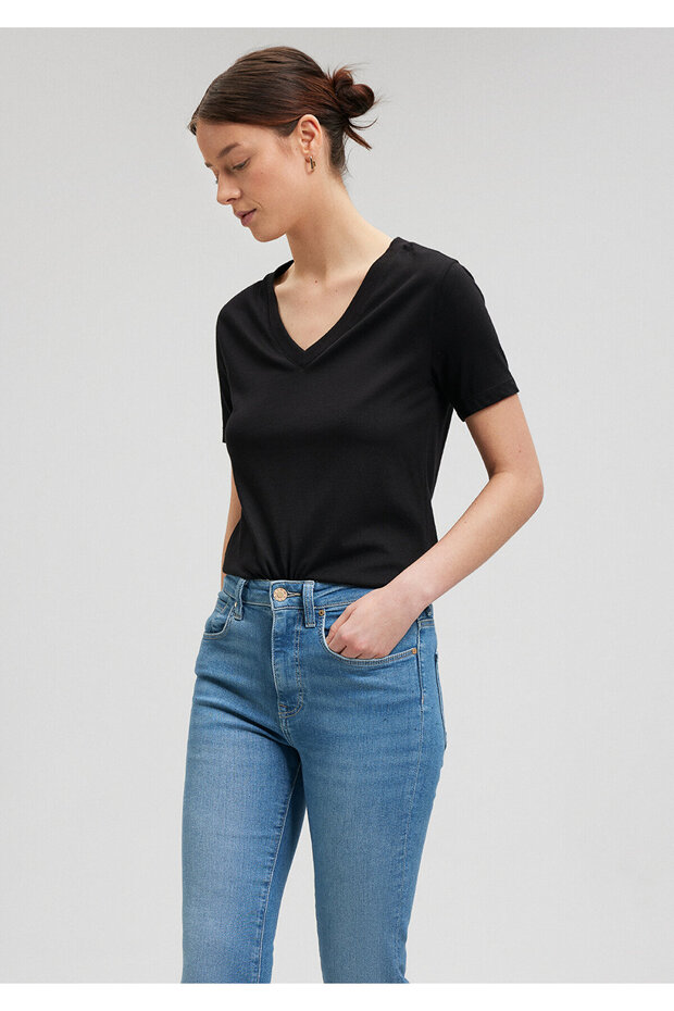 Lux Touch Black Slim Fit Modal T-shirt -1600956-900