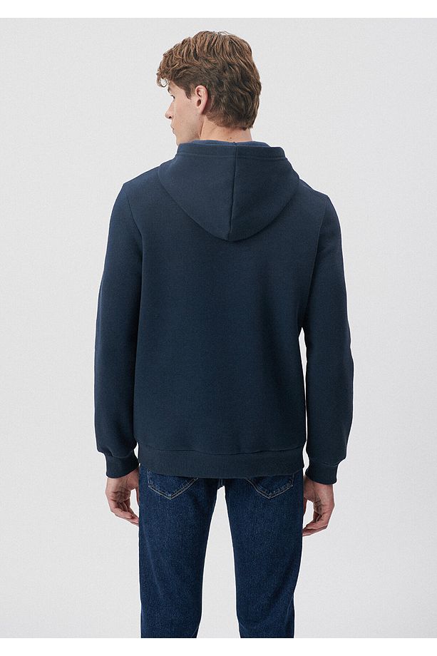 Kapüşonlu Lacivert Sweatshirt 0610937-70490 - 4