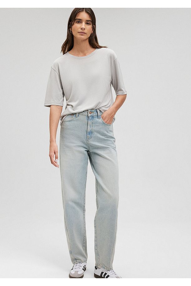 Tencel Tm Gri Modal Basic Tişört Regular Fit / Normal Kesim 1611897-70074 - 1