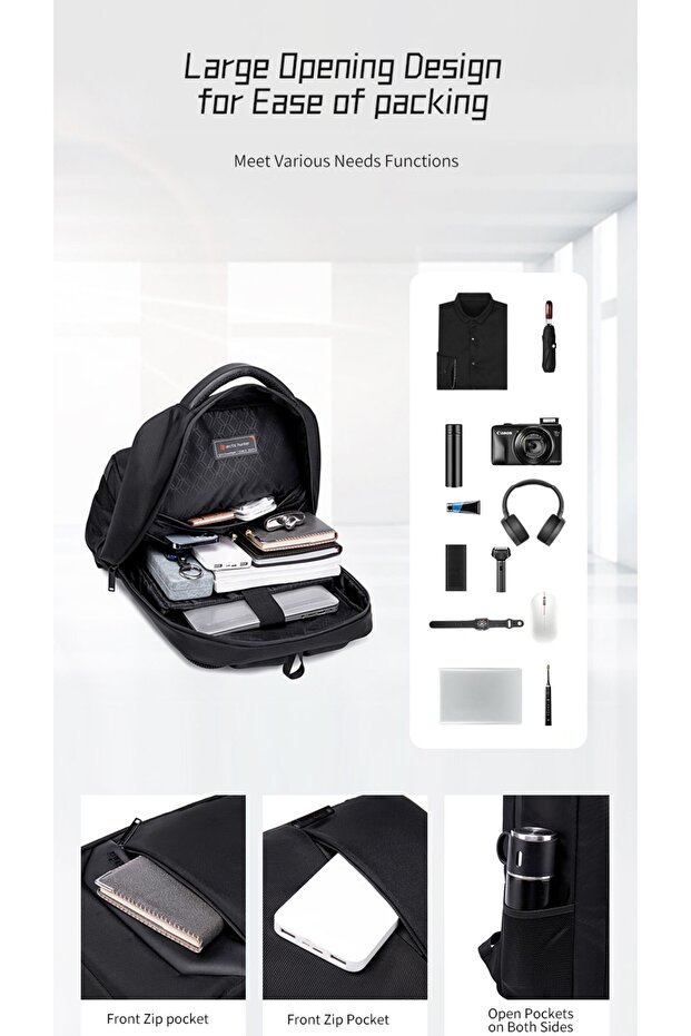 B00111 Model Black Backpack - 3