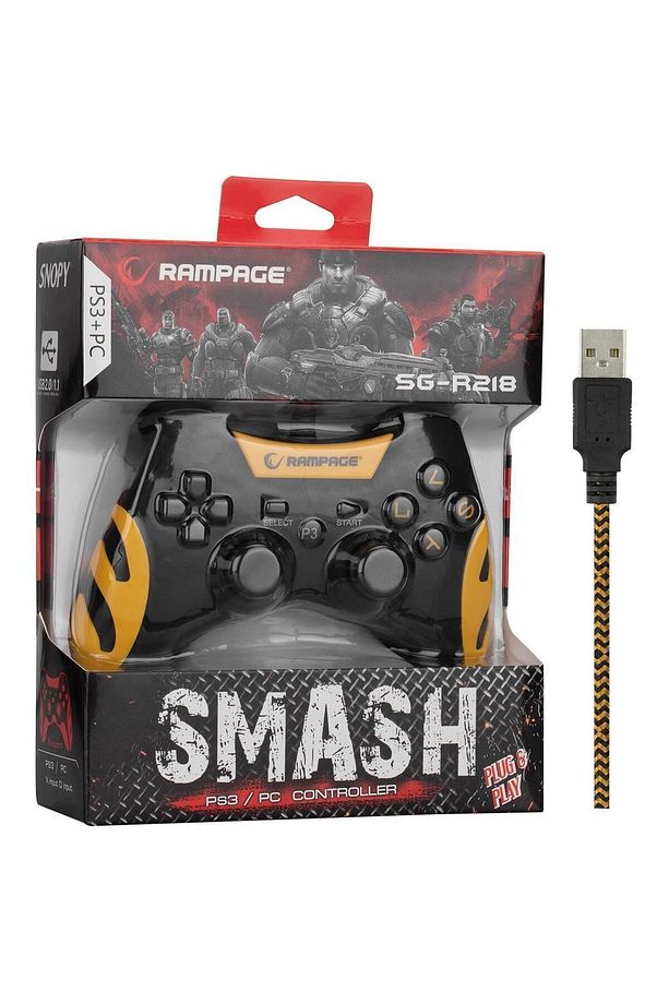 Rampage Sg-r218 Ps3/ Pc X Input Sarı Renk Usb 1.8m Hasır Kablolu Oyun Kolu Joypad - 5