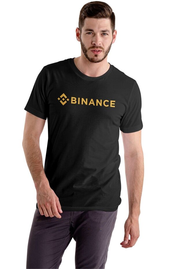 تيشيرت بيتكوين بينانس تيشيرت أسود للجنسين
