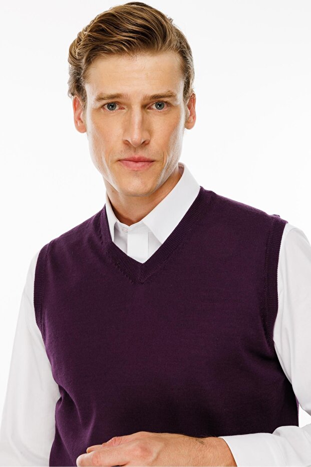 Erkek Süveter Mor - 4