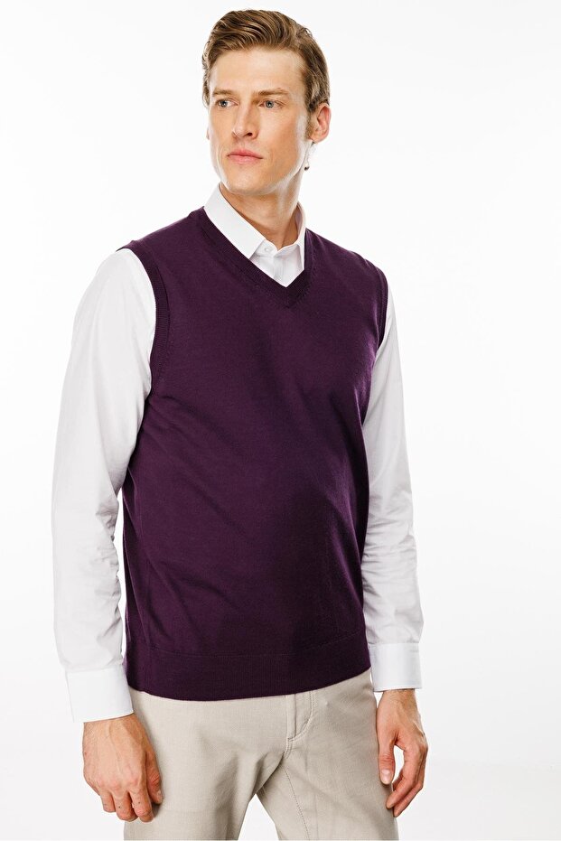 Erkek Süveter Mor - 1