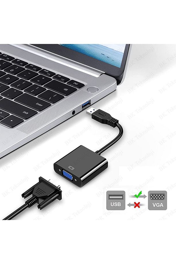 Usb 3.0 To Vga Dönüştürücü Harici Ekran Kartı Çoklu Monitör Adaptörü Win 7/8/10 - 6