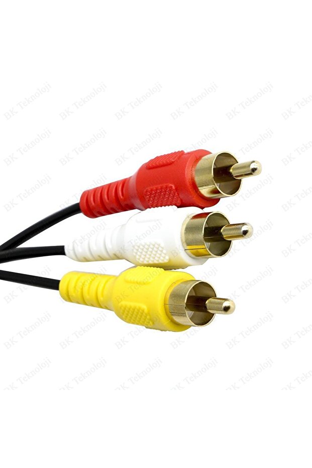 3rca Erkek 3 Rca Erkek Kompozit Ses Video Av Kablosu - 6