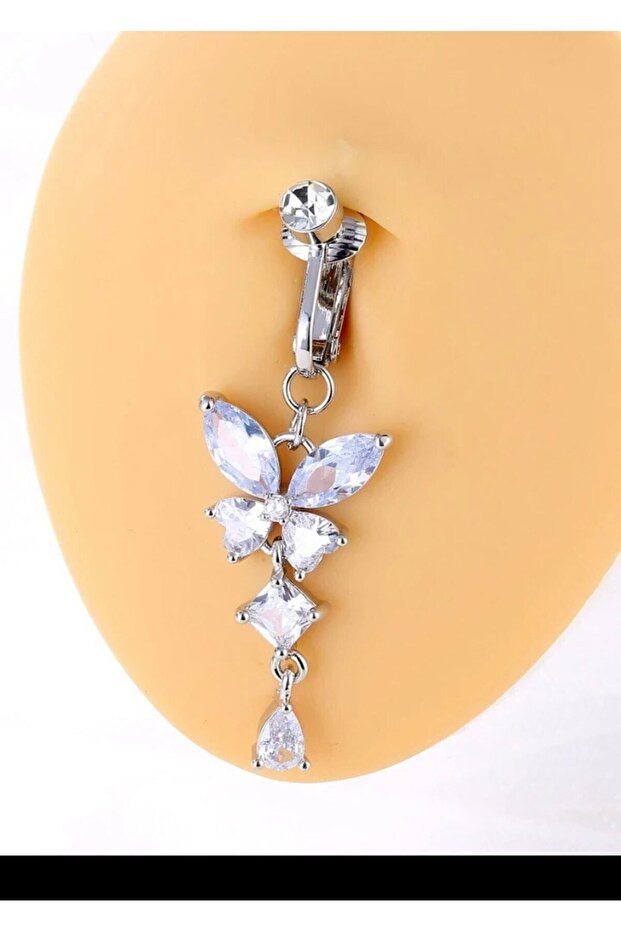 Clip-on Compression Fake Belly Piercing That Doesn't Require a Hole - 2