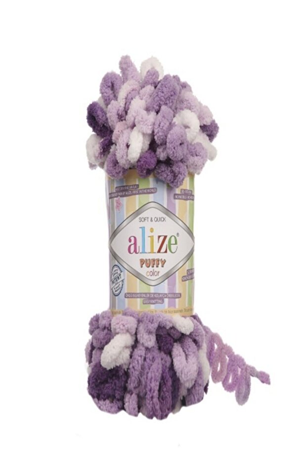 Puffy Color Hand Knitting Yarn 5923 5 Pieces