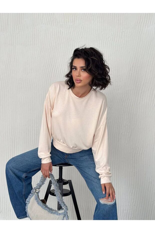 Basic Long Sleeve Modal Sweatshirt - 2