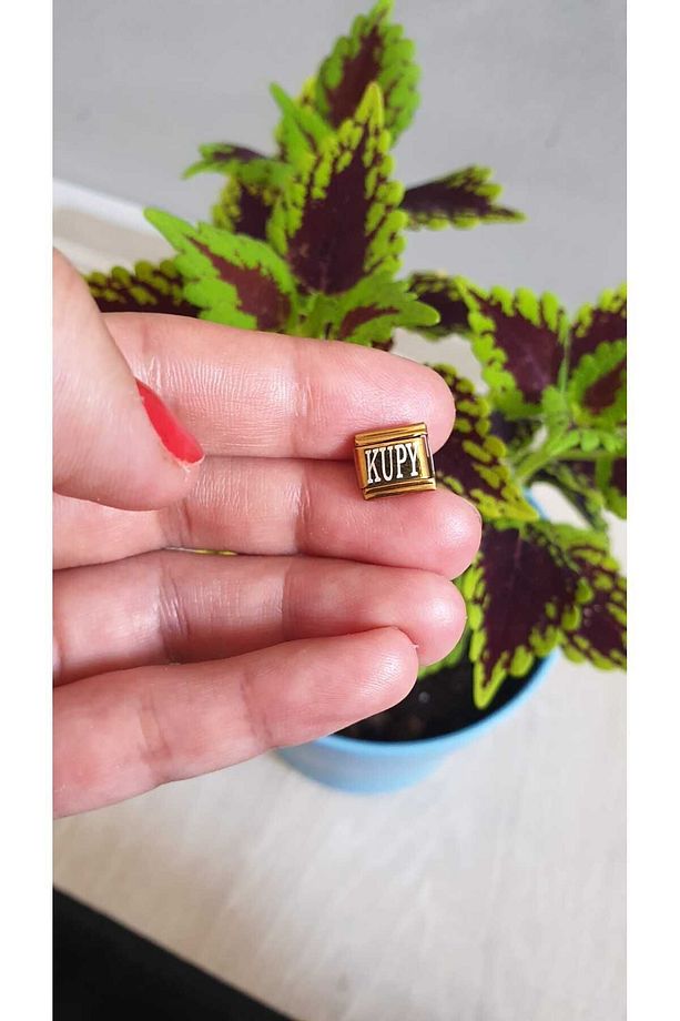 Nomimation Charm Gold Renk Nomi Charm Çelik 9mm Istediğini Yazdır - 7