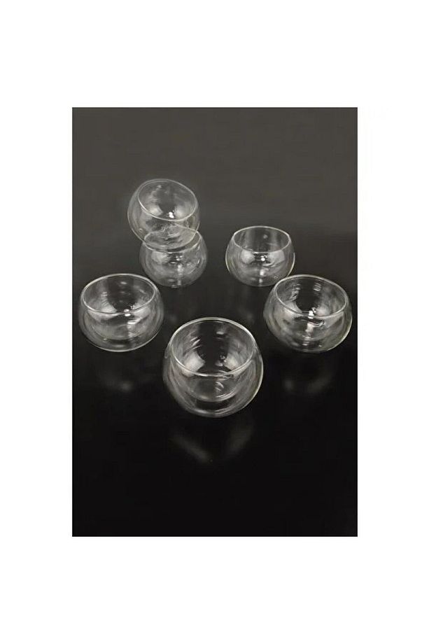 Lotus Plus Çift Cidarlı Sosluk 35 ml 6 Adet | 6'lı Borosilikat Cam Sos Çerez Mini Kase Seti - 3