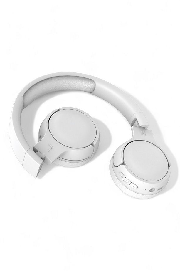 Bluetooth Kablosuz Kulaklık Kulak Üstü Beyaz ios Android Uyumlu Mikrofon Ses BT - 2