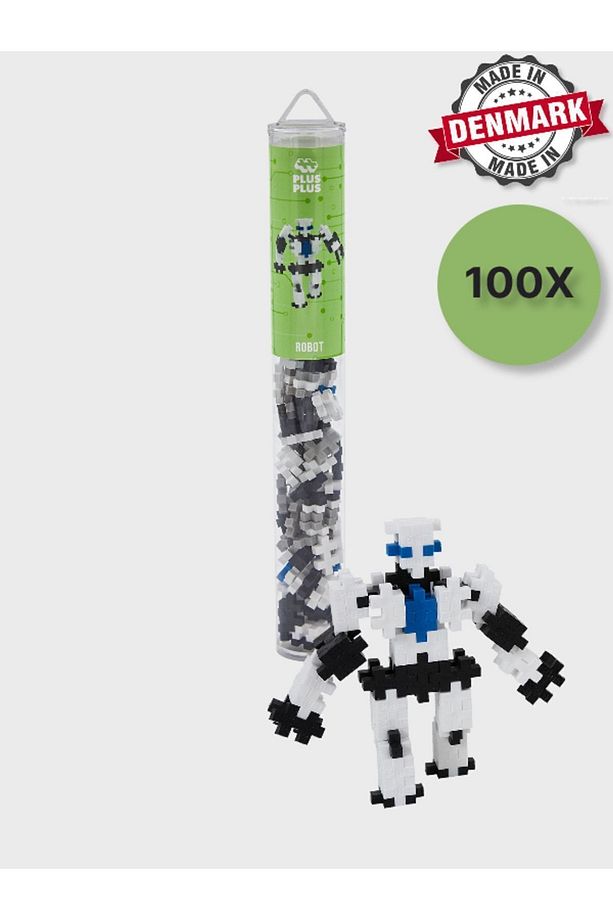Plus - Plus Minecraft Temalı Silindir Kutuda Robot Lego Yapı Oyuncağı ( 100 Parça ) 4105 - 1