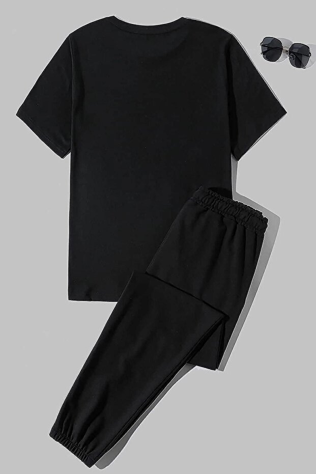 Unisex Minimal Line Drawing τυπωμένο σετ φόρμας 2 τεμαχίων - 2