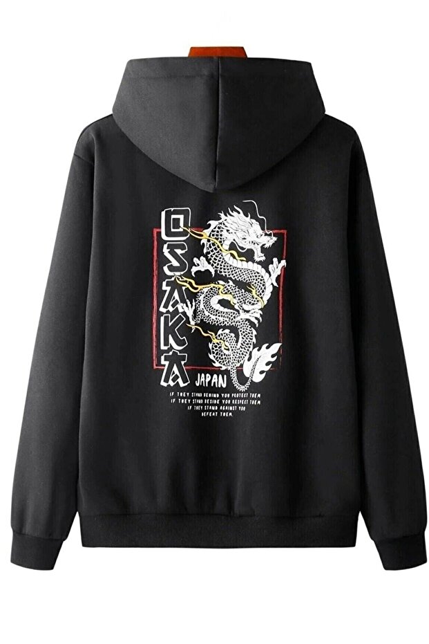 Unisex Osaka Printed Hooded Sweatshirt