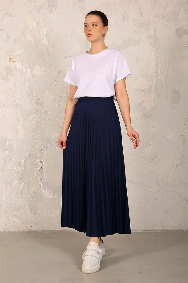 Piliseli Etek 32-9001 Lacivert - 1