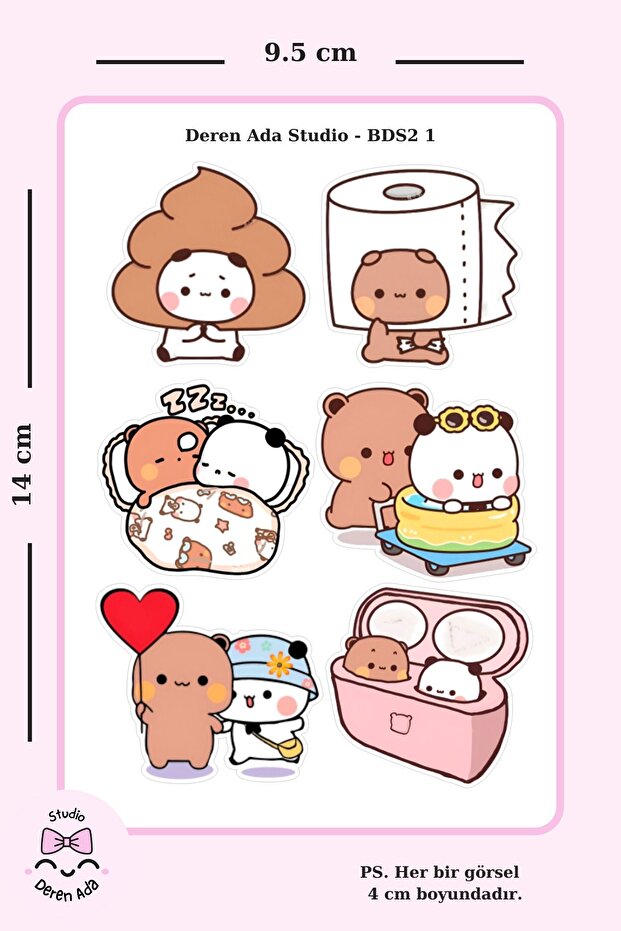 Bubu Dudu 4'lü Sticker Seti 2 - 2