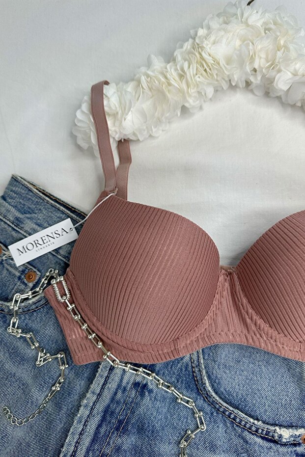 مسحوق حمالة صدر مدعم أساسي منقوش - 1