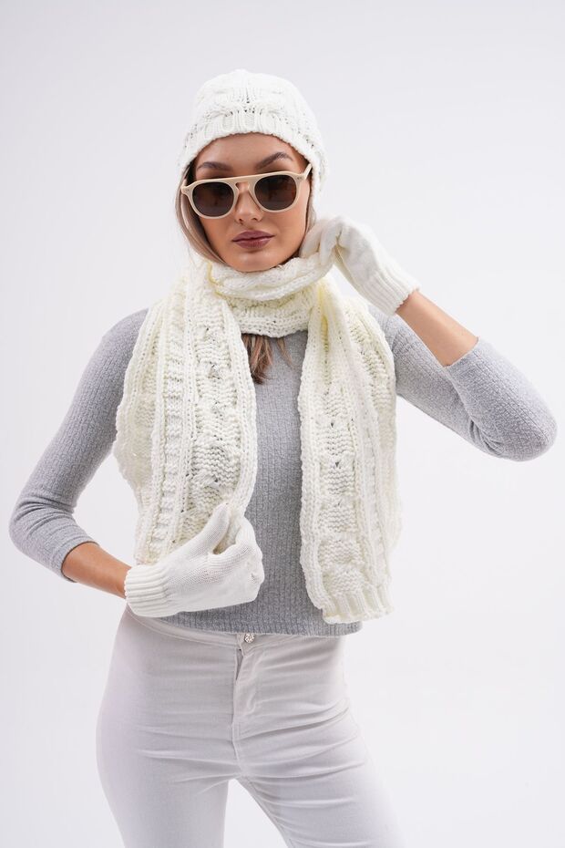 Atkı Bere Eldiven Seti - 5