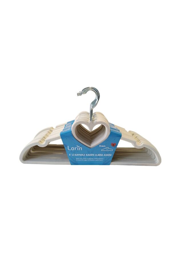 Pack of 20 Velvet Non-Slip Clothes Hangers Cream