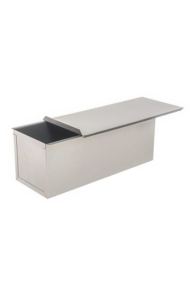 Narkalıp Baton Toast & Bread Mold with Lid (11X11X30 CM) Stainless Steel