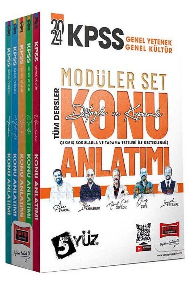 2024 KPSS 5Yüz Ekibi GK-GY Tüm Dersler Konu Anlatımlı Modüler Set - 1