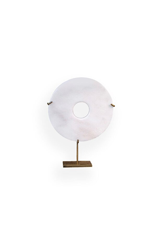 Küçük Mermer Disk Decor
