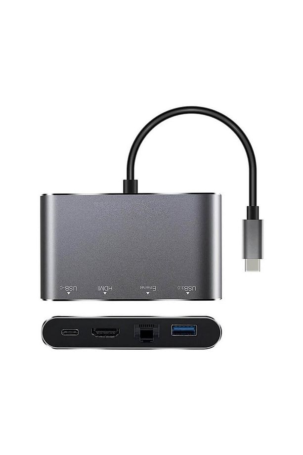 Type C To 4k Hdmi Usb 3.0 Rj45 Gigabit Ethernet Çevirici Kablo - 4