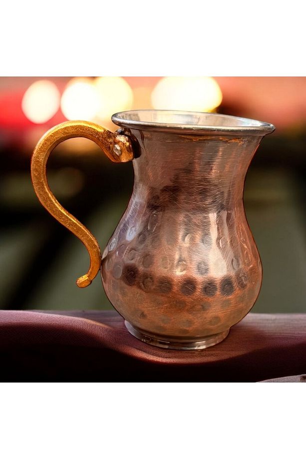 Bakır bardak Oksitli el dövmesi - 4
