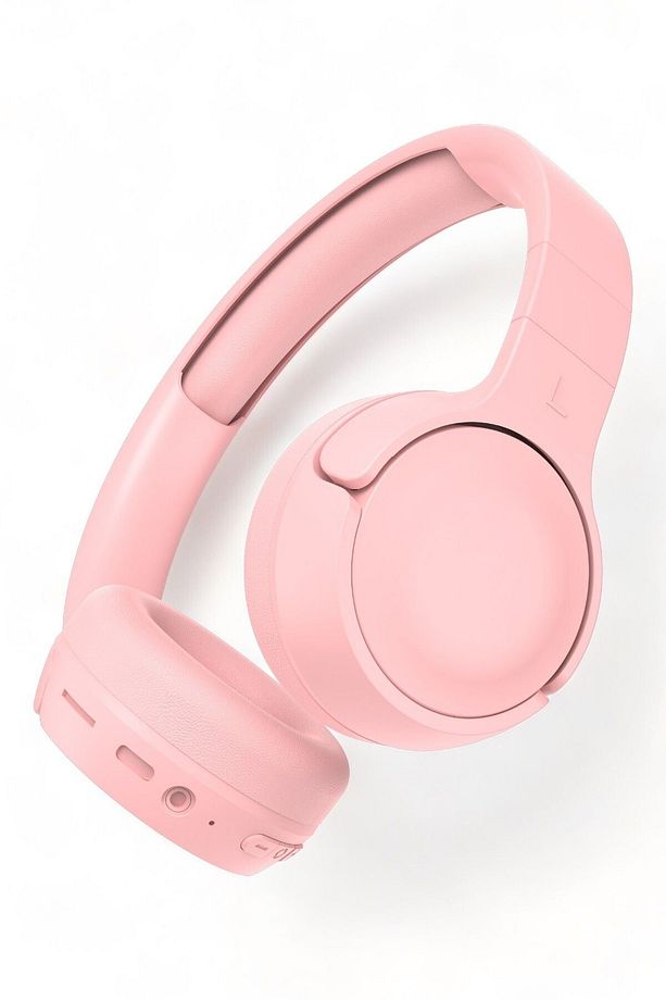 Bluetooth Kablosuz Kulaklık Kulak Üstü Pembe ios Android Uyumlu Mikrofon Ses BT - 1