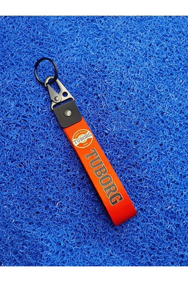 TUBORK RED FABRIC KEYCHAIN - HIGH QUALITY CAR/MOTORCYCLE ACCESSORY