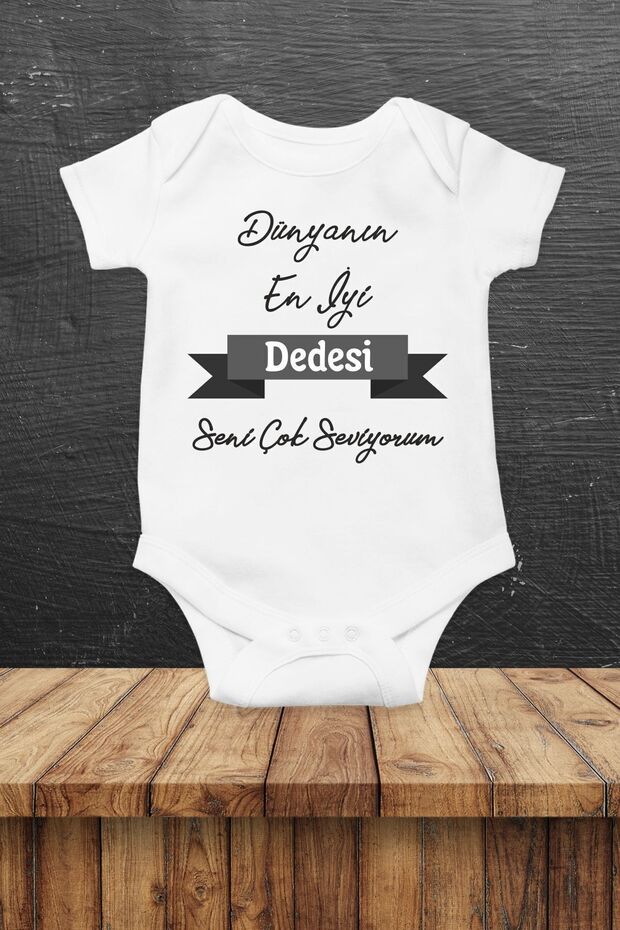 Unisex Baby White World's Best Grandpa I Love You So Much Printed Bodysuit