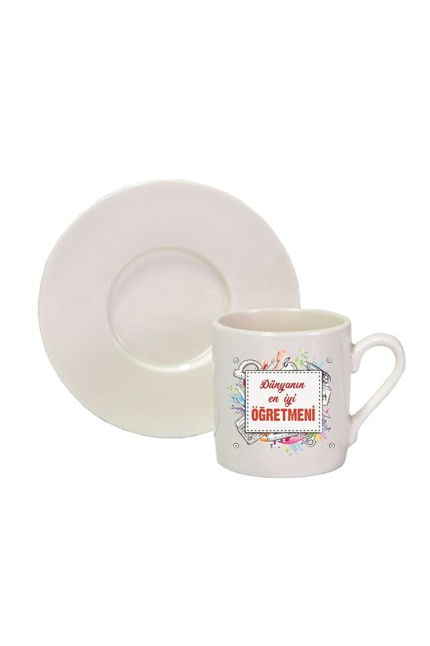Teachers' Day Special World's Best Teacher Printed White Turkish Coffee Cup