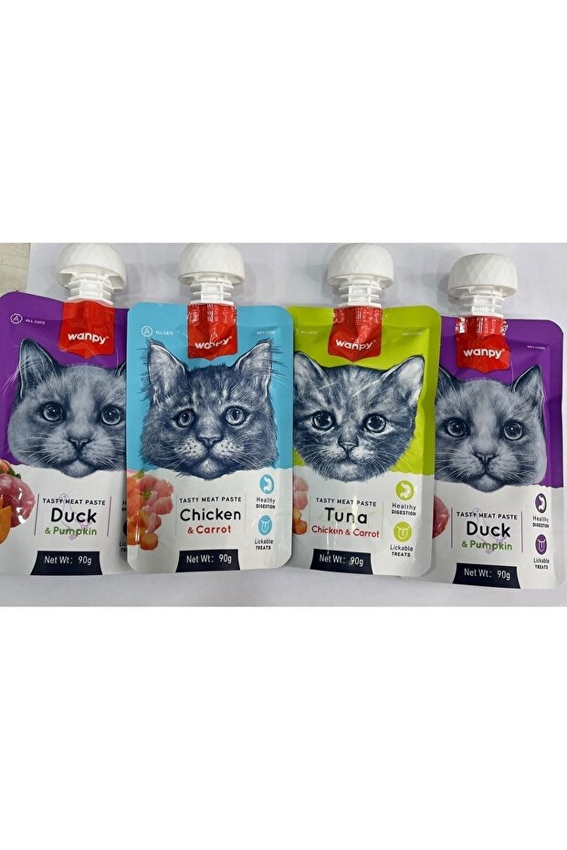 3 Çeşit Karma Kedi Et Ezmesi 90 Gr. X 4 Adet - 1