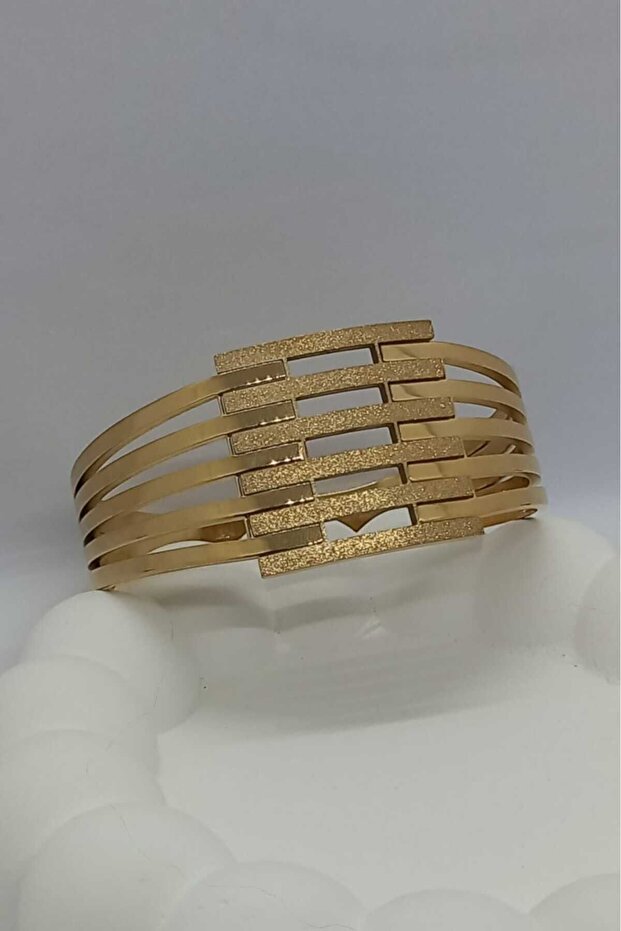 Çelik Simli Kalın Kaburga Model Bileklik - 5