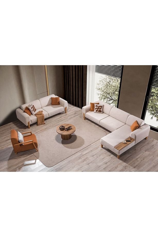 Bohem 3 Lü Set Köşe Takımı Kanepe Berjer - 1