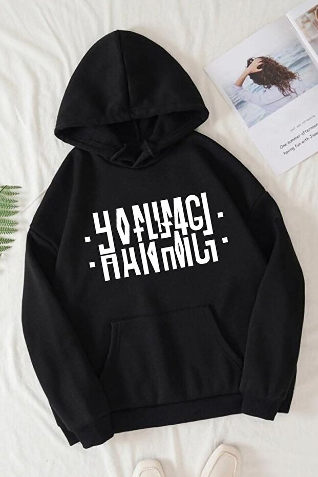 Hanımcı سترة مطوية مكتوبة