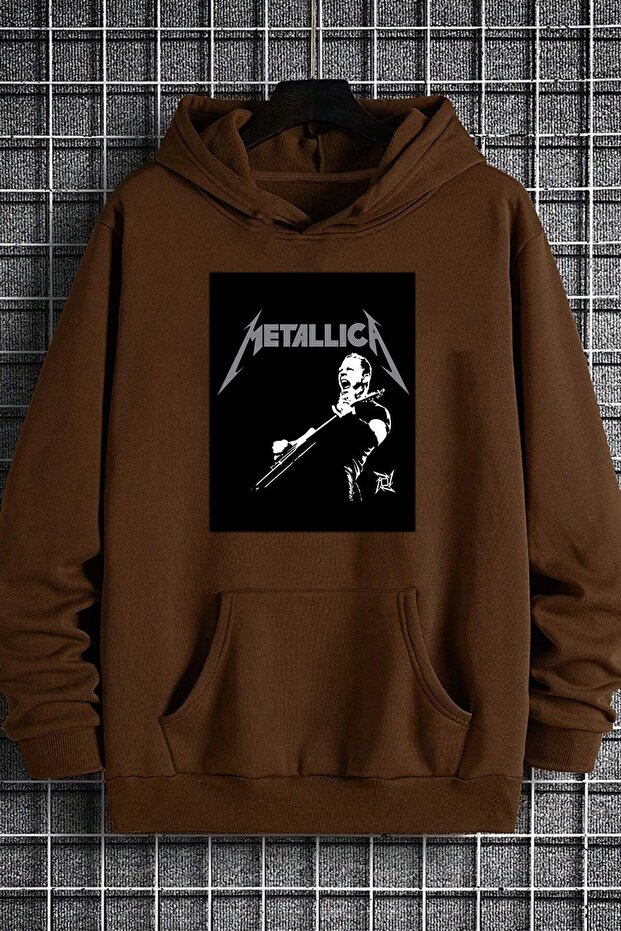 Unisex Metalica Printed Oversize Sweatshirt