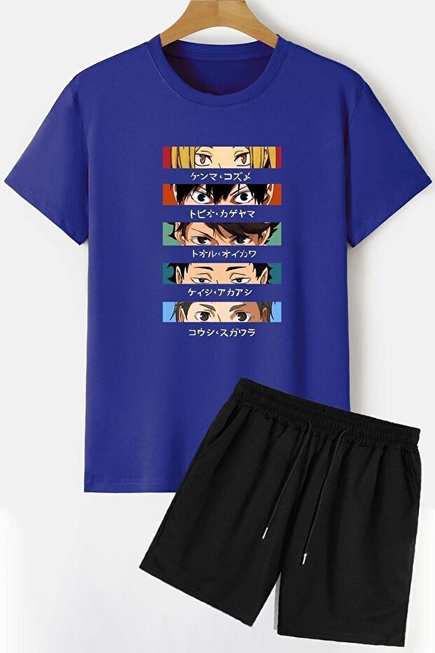 Comfortable Design Anime Shorts T-Shirt Tracksuit Set