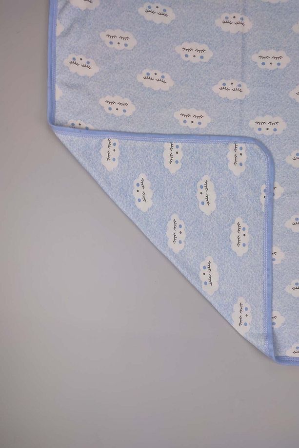 Bebek 5 Ekle 4 Öde Yenidoğan Pamuk Bulut 80x80 Çiftkat Battaniye Çok Amaç Örtü Alt Açma Kundak 14742 - 7