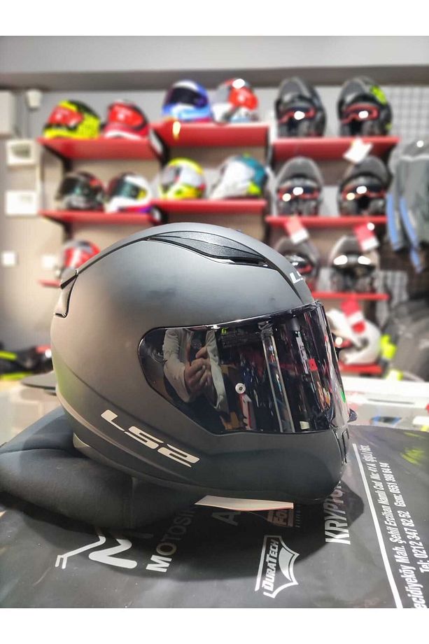 RAPID MAT SİYAH KASK (SİYAH VİZÖRLÜ) BAF HEDİYELİ - 6