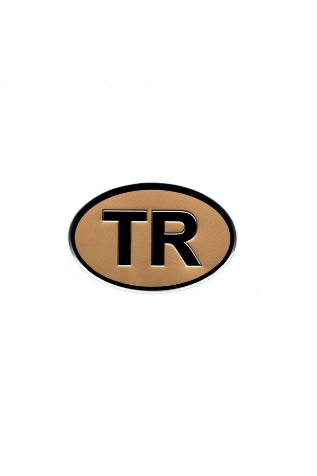 Special Coat of Arms for Labelers Oval Tr (Turkey) Brown Color Aluminum Sticker