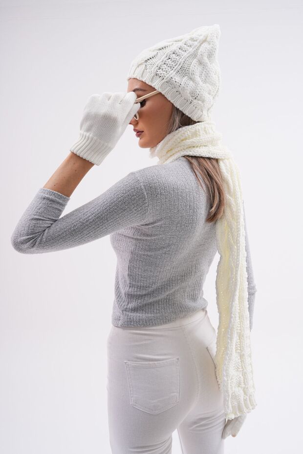 Atkı Bere Eldiven Seti - 6