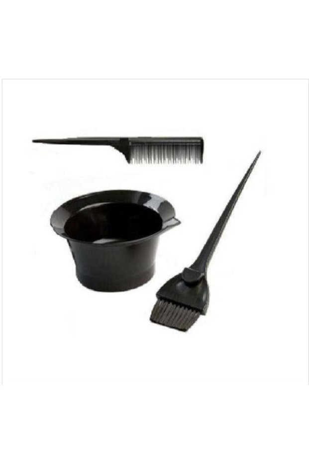 3 Piece Hair Coloring Set Size Container Brush Comb